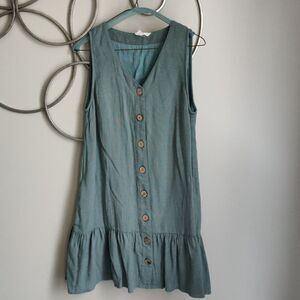 Entro button down  tank dress
